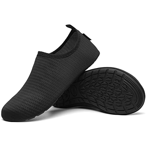 SAGUARO Herren Hausschuhe Leichte Pantoffeln Slip on Flache Damen Hause Slippers Schwarz 40/41 EU von SAGUARO