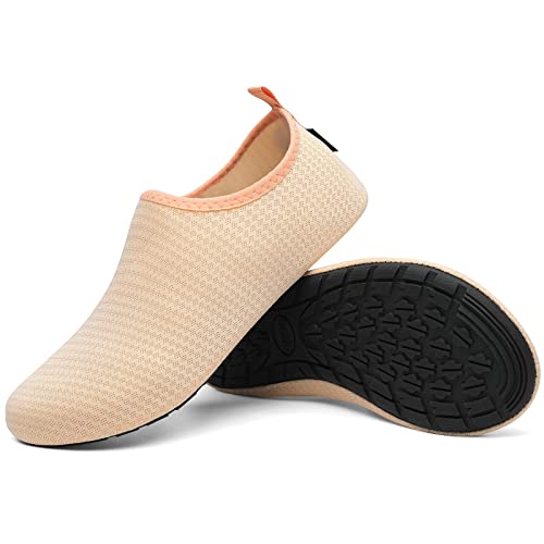 SAGUARO Herren Leichte Hüttenschuhe rutschfeste Damen Hausschuhe Atmungsaktiv Pantoffeln Cozy Slippers Orange 36/37 EU von SAGUARO