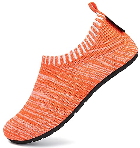 SAGUARO Badeschuhe Kinder Wasserschuhe Schwimmschuhe Strandschuhe Aquaschuhe - Hausschuhe für Kleinkinder Jungen Mädchen Stil:081 Orange, Gr.30/31 EU von SAGUARO