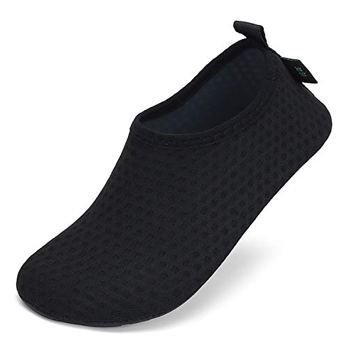 SAGUARO Kinder Badeschuhe Schnelltrocknende WasserschuheSchwimmschuhe für Wassersport,071 Schwarz,30/31 von SAGUARO