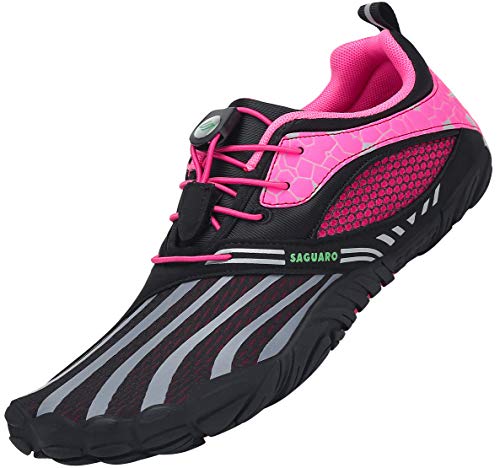 SAGUARO Minimalistische Barfußschuhe Unisex Leicht Barfussschuhe Schnell Trocknend Badeschuhe Männer Frauen Traillaufschuhe for Outdoor Sport rutschfest Wasserschuhe,Pink 40 von SAGUARO