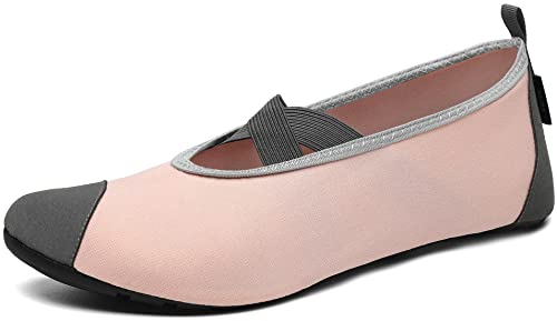 SAGUARO Damen Herren Badeschuhe Wasserschuhe Schwimmschuhe Männer Frauen Barfußschuhe für Strand,Pool,Meer,Wassersport,Surfen,Aqua Cycling,Segeln,Bootfahren,Windsurfen, Erröten Rosa, 38/39EU von SAGUARO