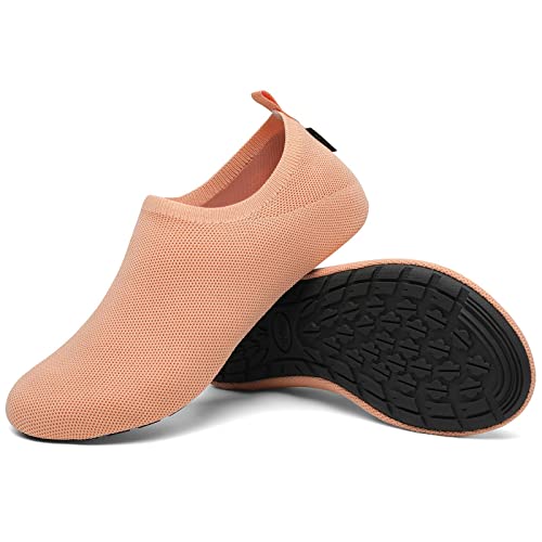 SAGUARO Slippers Damen Herren Hüttenschuhe Atmungsaktiv Pantoffeln für Beach Pool Surfen Orange 42/43 EU von SAGUARO