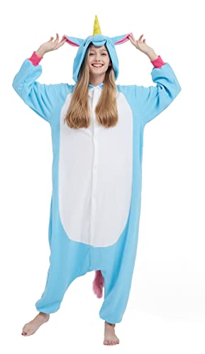 SAMGU Damen Jumpsuits Onesie Tier Unisex Kigurumi Schlafanzug Cosplay Kostüm Erwachsene Pyjamas Hoodie Halloween Fasching Herren Sleepwear von SAMGU