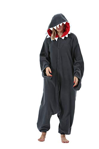 SAMGU Damen Jumpsuits Onesie Tier Unisex Kigurumi Schlafanzug Cosplay Kostüm Erwachsene Pyjamas Hoodie Halloween Fasching Herren Sleepwear von SAMGU