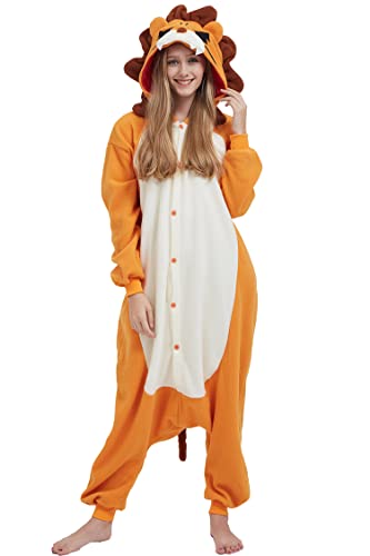 SAMGU Damen Jumpsuits Onesie Tier Unisex Kigurumi Schlafanzug Cosplay Kostüm Erwachsene Pyjamas Hoodie Halloween Fasching Herren Sleepwear von SAMGU
