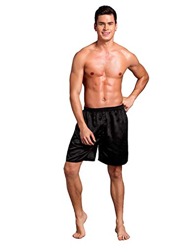 SAMGU Herren Satin Schlafanzughose Nachtwäsche Boxershorts Bottom Shorts von SAMGU