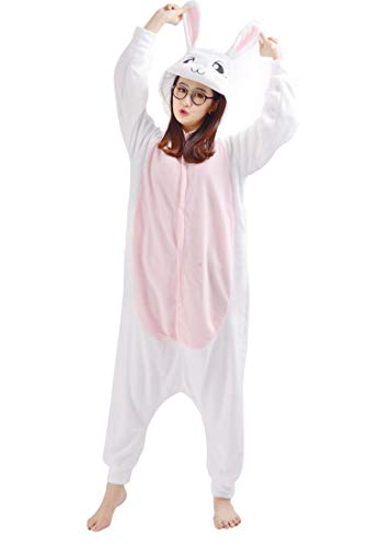SAMGU Rabbit Anime Cosplay Schlafanzug Animal Sleepwear Onesie Pyjama tierkostüme Jumpsuit Damen Herren Größe M von SAMGU