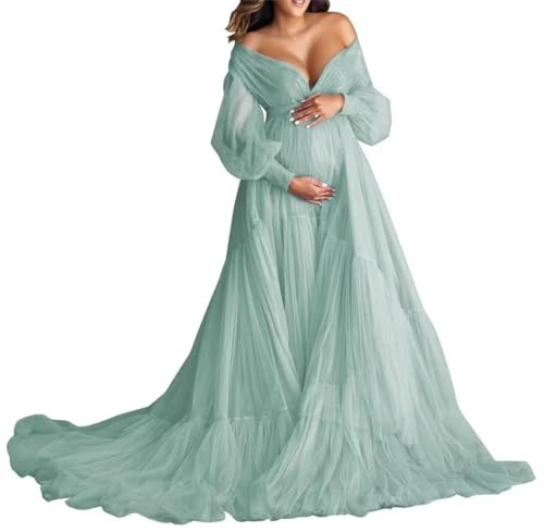 Tüll Robe Mutterschaft Fotoshooting Kleid Puffy Langarm Sheer Braut Illusion Morgenmantel Schwangerschaft Kleid, mint, 58 Tüll Robe Mutterschaft Fotoshooting Kleid Puffy Langarm Sheer Braut Illusion Morgenmantel Schwangerschaft Kleid, mint, 58 von SAMHO