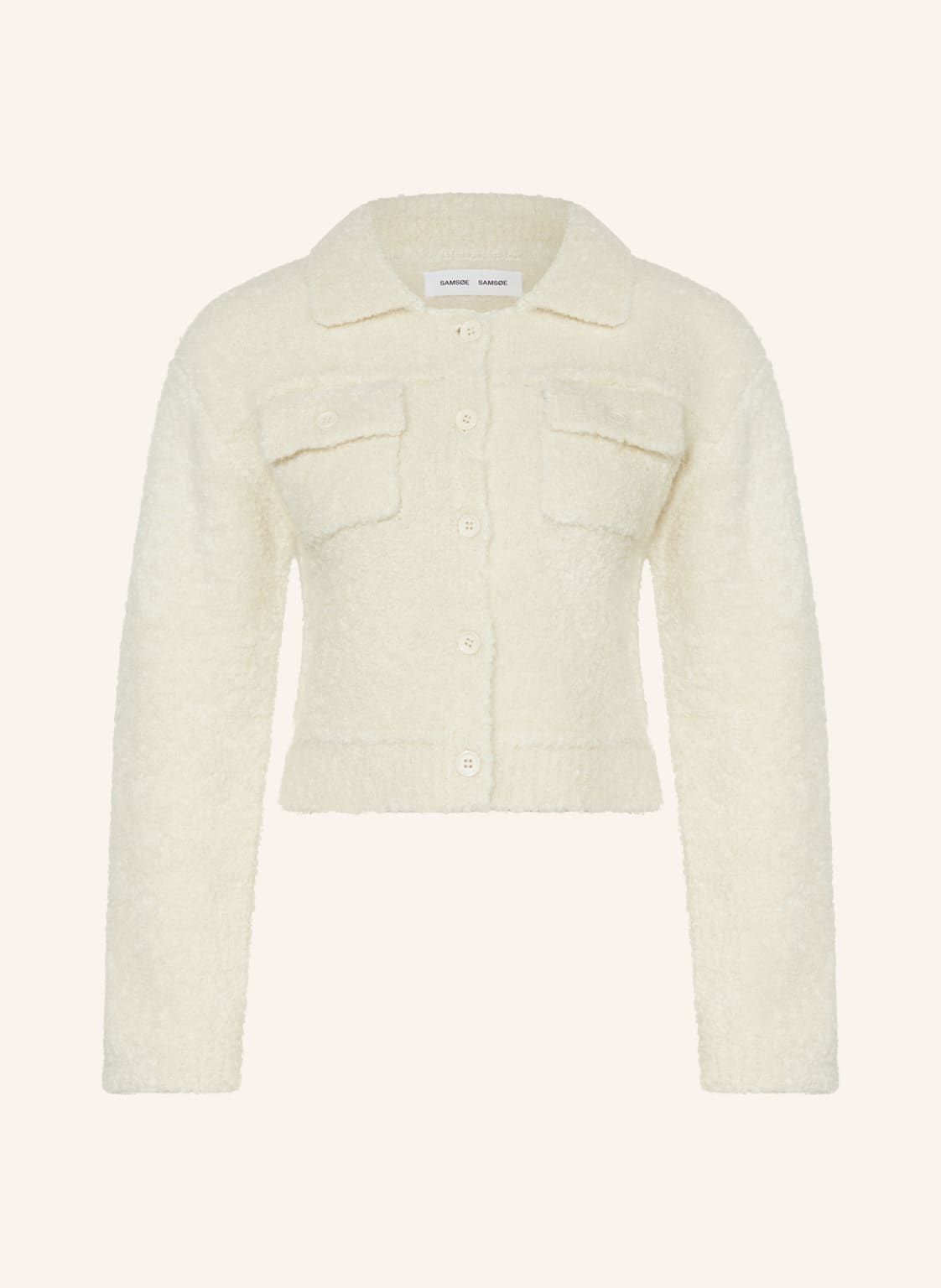 Samsøe  Samsøe Bouclé-Jacke Emilie beige von SAMSØE  SAMSØE