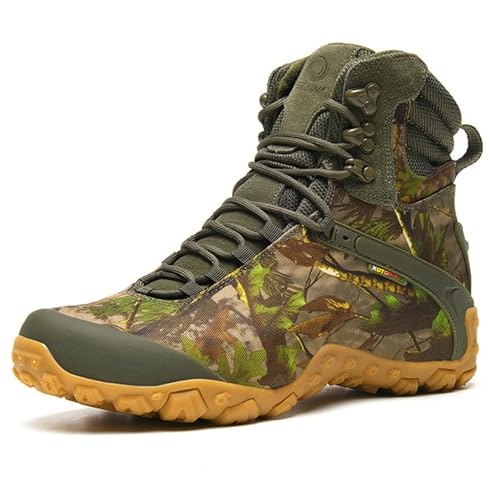 SANANG Männer Wasserdicht Baum Bionic Camo Wanderschuhe, Frauen Outdoor-Sport Camping Trekking Berg Taktische Stiefel von SANANG