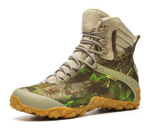 SANANG Männer Wasserdicht Baum Bionic Camo Wanderschuhe, Frauen Outdoor-Sport Camping Trekking Berg Taktische Stiefel von SANANG