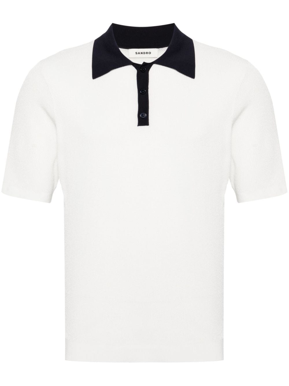 SANDRO Gestricktes Poloshirt - Weiß von SANDRO