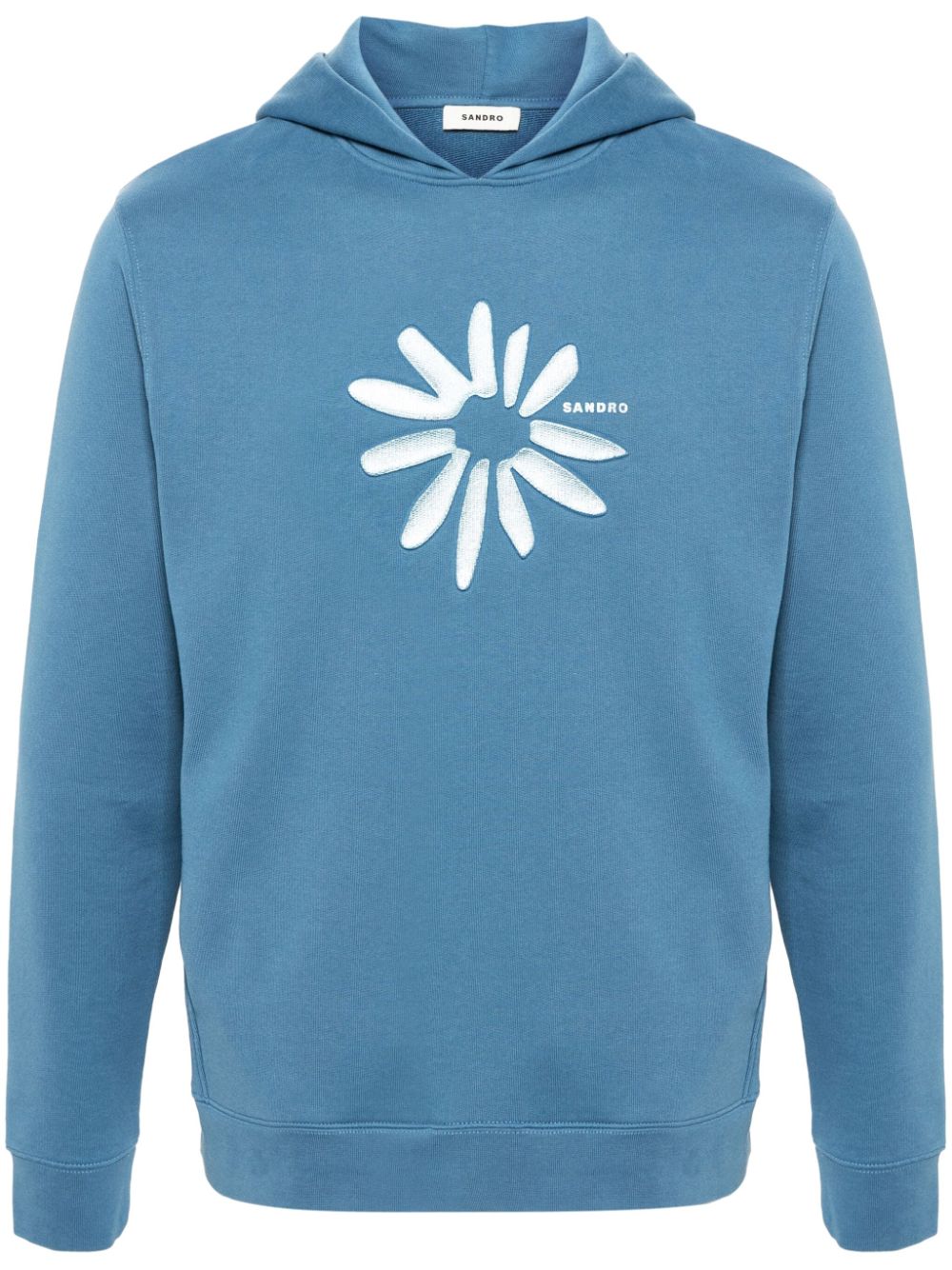 SANDRO Kapuzenpullover mit Logo-Print - Blau von SANDRO