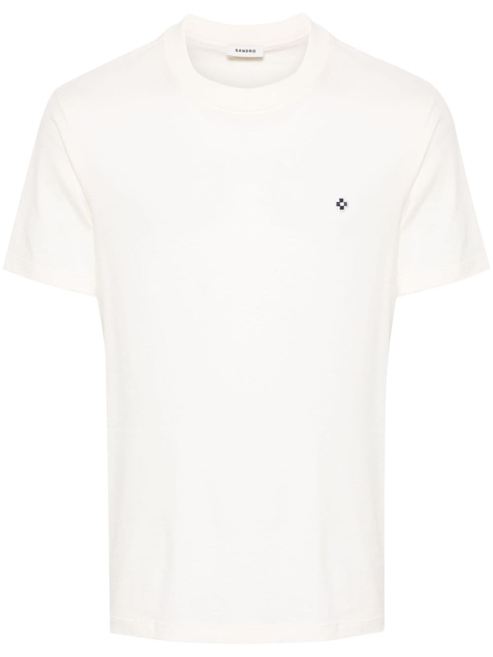 SANDRO T-Shirt mit Square Cross-Patch - Nude von SANDRO