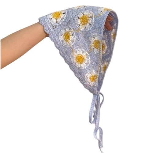 Häkelblumenkopftuch, Stirnband, Bohemian-Haarband, Bandannas, Frühlings-Haarband, französische Kopfbedeckung, Foto-Kopftuch, Reise-Stirnband für Frauen und Mädchen von SANRLO