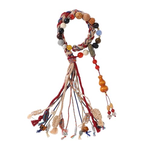 SANRLO Armband, handgefertigtes tibetisches Perlenarmband, einzigartiger ethnischer Stil, traditionelles handgefertigtes ethnisches Armband, Schmuck für Damen und Herren, Suitable for hand size 14-18, von SANRLO