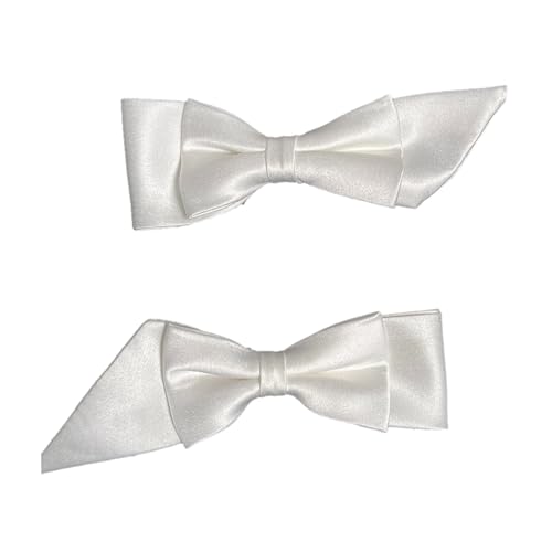 SANRLO Haarspangen, Stirnbänder, Haarschmuck für Damen, 1 Paar, Perlenschleife, lange Schleife, französischer Stil, Hochzeit, Braut, Party, Styling-Haarspangen, Haarschmuck von SANRLO