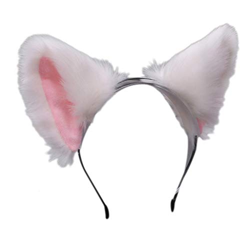 SANRLO Haarspangen, Stirnbänder, Haarschmuck für Damen, Anime, pelziges Tier, Kätzchen für Katzenohren, Stirnband, Cosplay-Haar von SANRLO