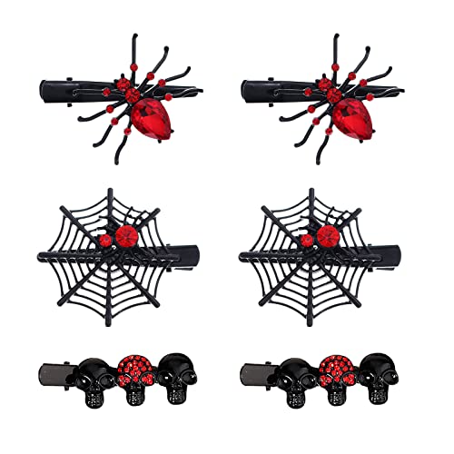 SANRLO Haarspangen, Stirnbänder, Haarschmuck für Damen, Halloween-Haarspangen für Mädchen, Slip-Haarspangen, Kinder, in gruseliger Totenkopf-Form von SANRLO