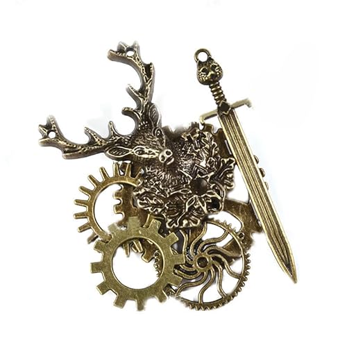 SANRLO Haarspangen, Stirnbänder, Haarschmuck für Damen, Metall-Brosche, Anstecknadel, Anstecknadel, Anzug, Krawatte, Brosche, Steampunk-Haarspange für Damen, Herren, Mantel, Hüte, Schmuck-Accessoire von SANRLO