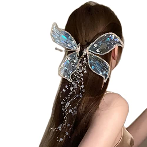 SANRLO Haarspangen, Stirnbänder, Haarschmuck für Damen, Prinzessin bei großem Haar, Entenschnabel-Clips, rutschfest, Sommeratmosphäre, Tränenquasten, starker Halt, Haarnadel für Mädchen von SANRLO