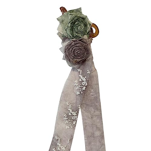 SANRLO Haarspangen, Stirnbänder, Haarschmuck für Damen, Vintage-Stil, langes Band, Blumen-Haarklammer für Damen, Blumendekoration, Haarspange im chinesischen Stil, Hanfu-Haarschmuck von SANRLO