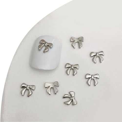 SANRLO Maniküre-Set, Schleife, 3D-Metall-Nagelanhänger für Nägel, Kunst, Frauen, Nageldekorationen, Zubehör, Nagelzubehör, 20 Stück von SANRLO