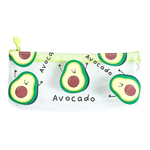 SANRLO R-Federmäppchen, Avocado-Bleistift für Etui, wasserdichte PVC-Stifttasche, große Kapazität, Schreibwaren für Etui, Reißverschluss, Stifteetui für Studenten, Teenager, A#, 20*9cm, von SANRLO