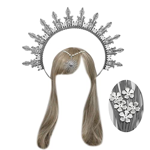 SANRLO Stirnbänder, Haar-Accessoires für Damen, DIY-Stirnband, Prinzessinnen-Haarschmuck, Festzug, Abschlussball, Party, Requisiten, Vintage-Tiaras, Haarreif für Frauen von SANRLO