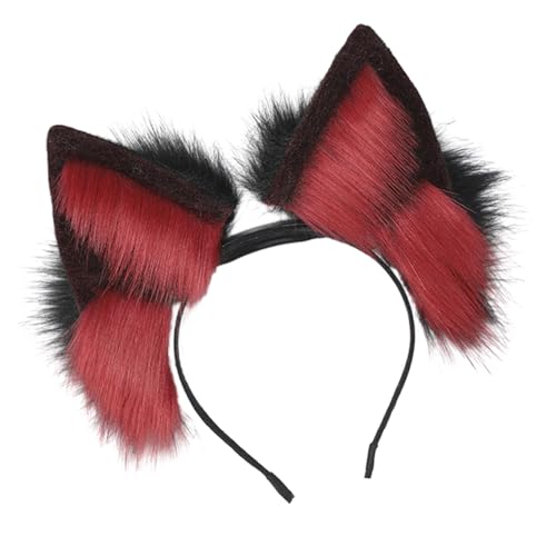 SANRLO Stirnbänder, Haar-Accessoires für Damen, Erwachsene, Teenager, niedliches elektrisches Kätzchen-Ohren-Stirnband, Plüsch-Haarreifen, Make-up, Live-Übertragung, Halloween, Party-Kopfschmuck von SANRLO