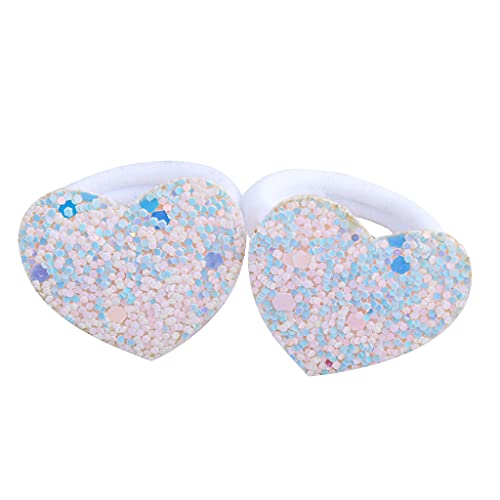 SANRLO Stirnbänder, Haar-Accessoires für Damen, Kinder, elastische Haarseile, Glitzer-Haargummis für Schmetterling, Herz, Pferdeschwanz-Halter, glitzerndes Haarband, Cartoon-Haarschmuck von SANRLO