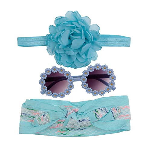 SANRLO Stirnbänder, Haar-Accessoires für Damen, Kinder-Sonnenbrille und Stirnbänder, Set für Mädchen, Jungen, Foto-Requisiten, Sonnenblumen-Thema, große Blume, Haarband, Mädchen, Jungen, Geschenke von SANRLO