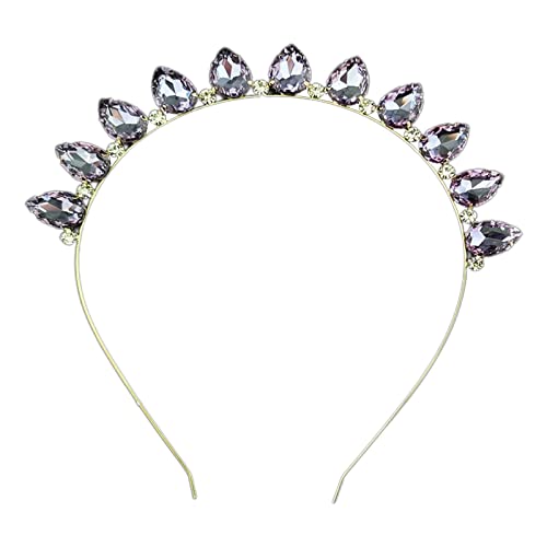 SANRLO Stirnbänder, Haar-Accessoires für Damen, Metall-Stirnbänder mit Strass, buntes Glasdekor, glitzernde Stirnbänder für Damen, glitzerndes Stirnband für Hochzeit, Party von SANRLO