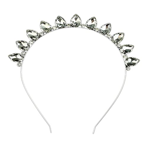 SANRLO Stirnbänder, Haar-Accessoires für Damen, Metall-Stirnbänder mit Strass, buntes Glasdekor, glitzernde Stirnbänder für Damen, glitzerndes Stirnband für Hochzeit, Party von SANRLO