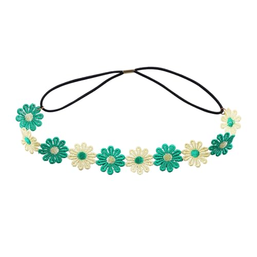 SANRLO Stirnbänder, Haar-Accessoires für Damen, elegante Gänseblümchen-Haarbänder, Foto-Requisiten, Gänseblümchen-Haarbänder, Blume, Kopfschmuck, bunte Stirnbänder für Musikfestivals von SANRLO