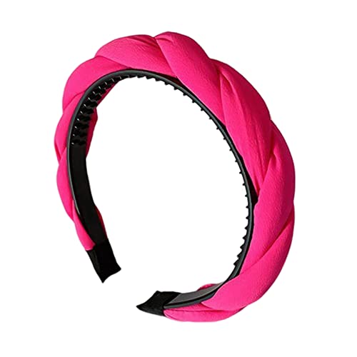 SANRLO Stirnbänder, Haar-Accessoires für Damen, geflochtenes Stirnband, mit Schwamm gepolstert, Haarband, Spa, Stirnband zum Waschen des Gesichts, Hautpflege, Stirnband, Slip, Yoga, Schweißband von SANRLO