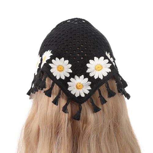 SANRLO Stirnbänder, Haar-Accessoires für Damen, gestricktes Pilzkopftuch, Stirnband, Bohemien-Haarschal, Bandanas, Kopfbedeckung, Turban-Haarband, Frauen-Foto-Kopftuch von SANRLO