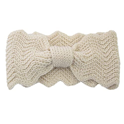 SANRLO Stirnbänder, Haar-Accessoires für Damen, gestricktes Winter-Haarband, elastische Schleifen, geknotetes Stirnband, Winter-Kopfwickel, Outdoor-Ohrwärmer, weich, warm, Ohrenschützer für Kopfwickel von SANRLO