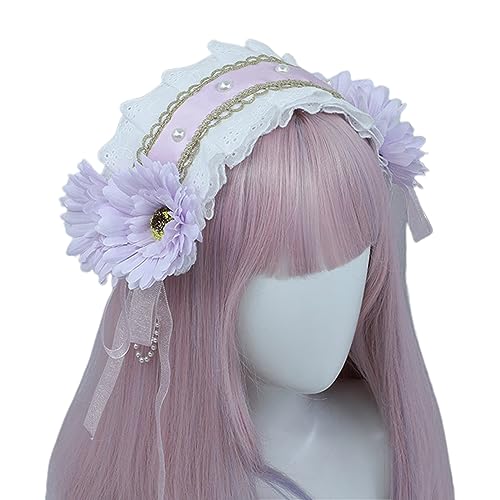 SANRLO Stirnbänder, Haar-Accessoires für Damen, süßes Haar, Frauen-Waschen, Gesicht, Haarband, plissierte Schnürsenkel, elegante Blumenform, Haarreifen für Mädchen von SANRLO