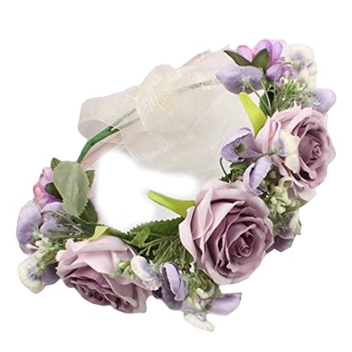 SANRLO Stirnbänder, Haarschmuck für Damen, Blumenstirnbänder, Brautblumenkronen für Hochzeit, Blumengirlande, Krone, Haarkranz, Braut-Stirnbänder von SANRLO