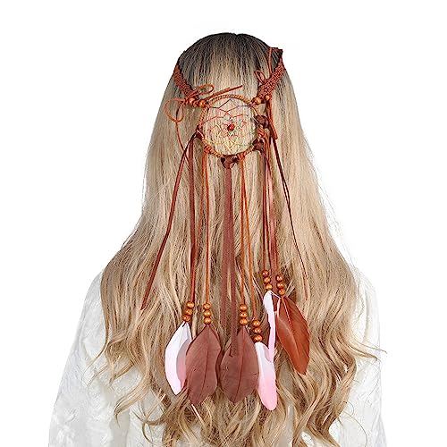 SANRLO Stirnbänder, Haarschmuck für Damen, Bohemian-Feder, Haarband für 55–60 cm Kopfumfang, für Kinder und Mädchen, Geburtstagsgeschenk von SANRLO