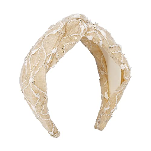 SANRLO Stirnbänder, Haarschmuck für Damen, Chiffon-Haarreif, geknotetes Stirnband, breites Haarband für Kopfschmuck, Kopfbedeckung zum Valentinstag von SANRLO