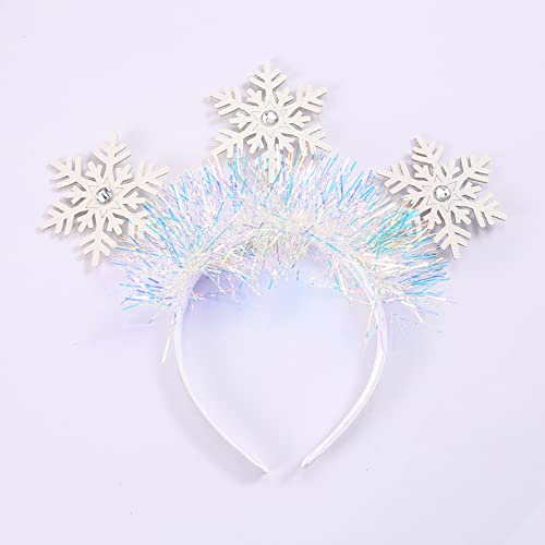 SANRLO Stirnbänder, Haarschmuck für Damen, Erwachsene, Kinder, Neujahr, Party, glänzende Schneeflocke, Stirnband, Festival, Haarreif für Partyaufführungen, Unisex-Kopfschmuck von SANRLO