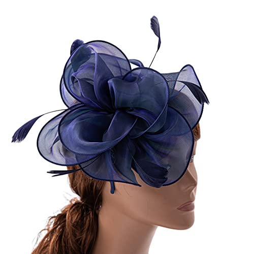 SANRLO Stirnbänder, Haarschmuck für Damen, Fascinator, Derby, Pillbox, Cocktail, Teeparty, Stirnband, Feder-Fascinator, Blumen-Fascinator von SANRLO