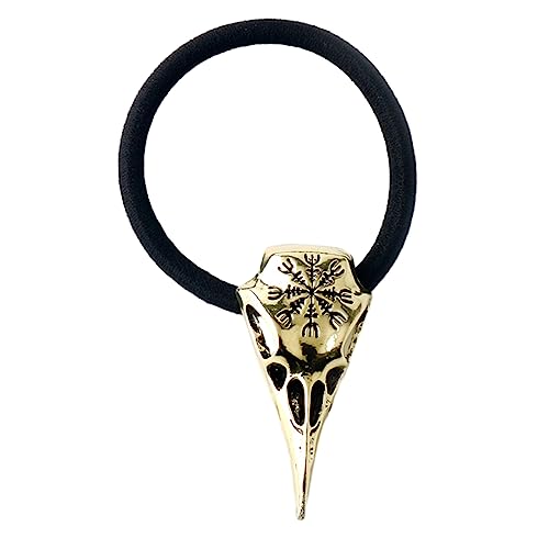 SANRLO Stirnbänder, Haarschmuck für Damen, Gothic-Stil, elastische Haargummis, Punk-Totenkopf-Haargummis, Pferdeschwanz, Haargummi für Mädchen, Frisurenherstellung von SANRLO