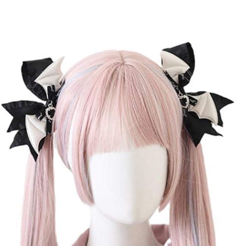 SANRLO Stirnbänder, Haarschmuck für Damen, Gothic-Teufelsflügel, Haarspange für Mädchen, LolitaStyle, Anime, Dienstmädchen-Haarspangen mit Schleife, ComicShow, Maskenball, Haarband von SANRLO