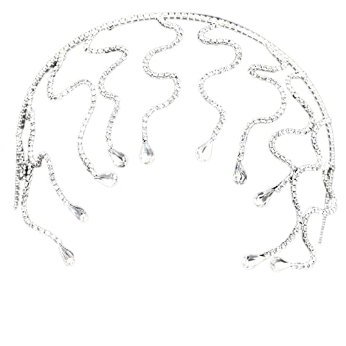 SANRLO Stirnbänder, Haarschmuck für Damen, Kristall-Braut-Stirnband, Hochzeit, Medusa, Stirnband, Schlange, Strass, Schlangen-Stirnband, Schlangen-Kopfkette, MedusaCrown Kopfschmuck von SANRLO