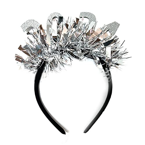 SANRLO Stirnbänder, Haarschmuck für Damen, Lametta-Stirnband 2024, Neujahrs-Haarschmuck, Krone, Haarreifen für Erwachsene, Kinder, Geburtstag, Party, Hochzeit, Dekorationen von SANRLO