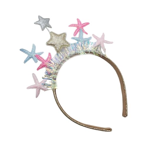 SANRLO Stirnbänder, Haarschmuck für Damen, Neujahrsparty, Stirnband, Karneval, Party, Pailletten, Stern-Kopfschmuck für Erwachsene und Kinder, glitzernder Haarreif, Festival-Requisiten von SANRLO